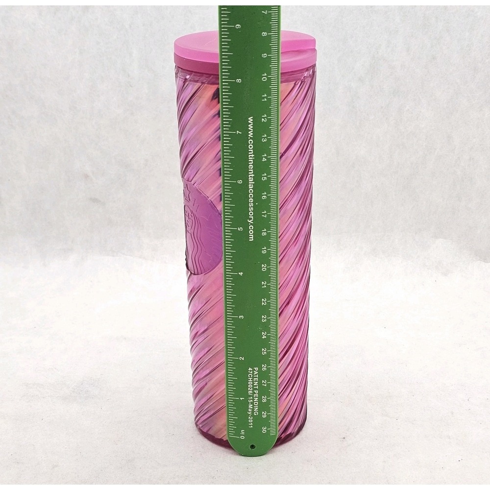 Starbucks 2022‎ Christmas Holiday Sangria Pink Spiral Textured Tumbler 16oz Cup - Picture 7 of 7